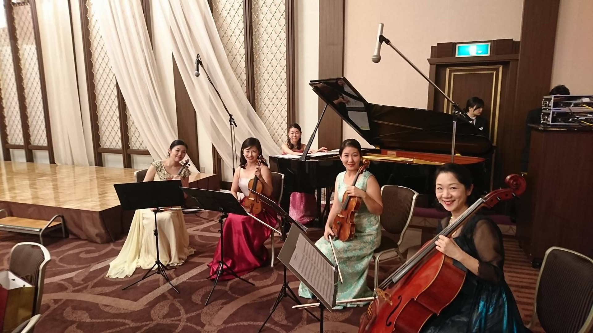大阪出張演奏・弦楽四重奏+ピアノのホテル祝賀会演奏派遣