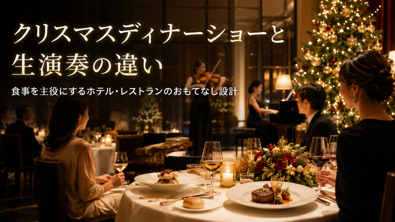 クリスマスディナーショーと生演奏の違い