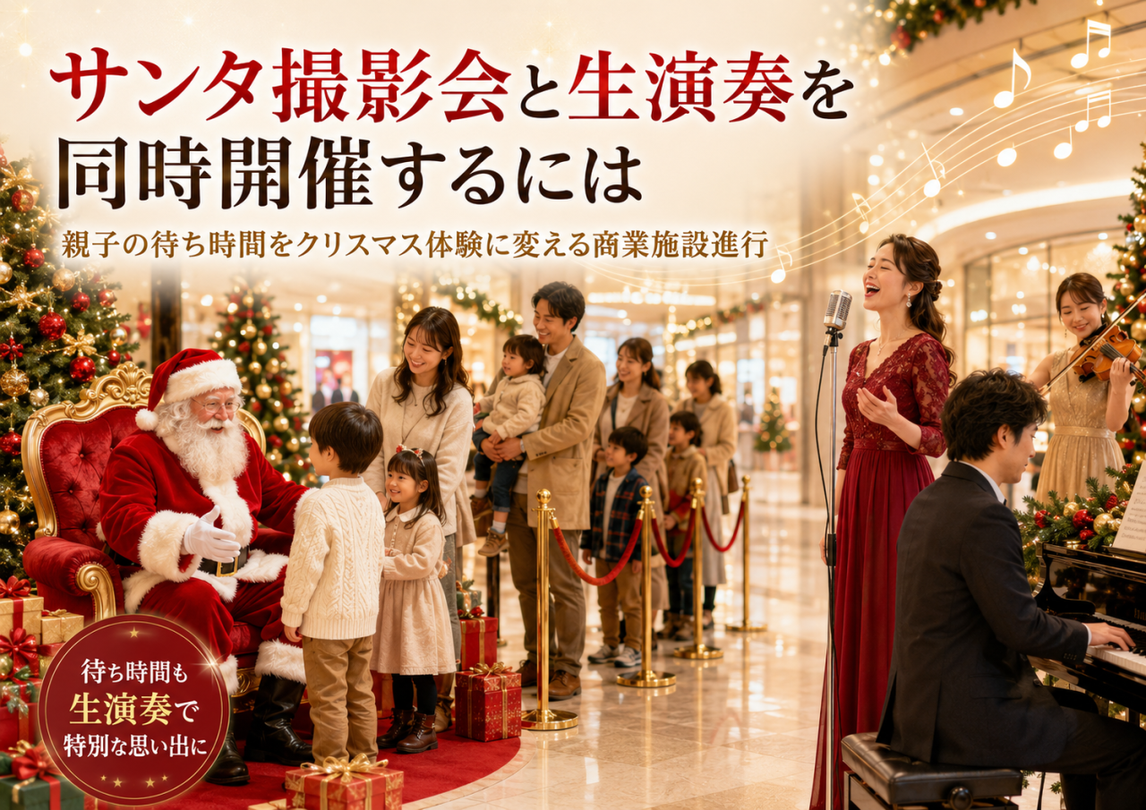 サンタ撮影会と生演奏を同時開催するには