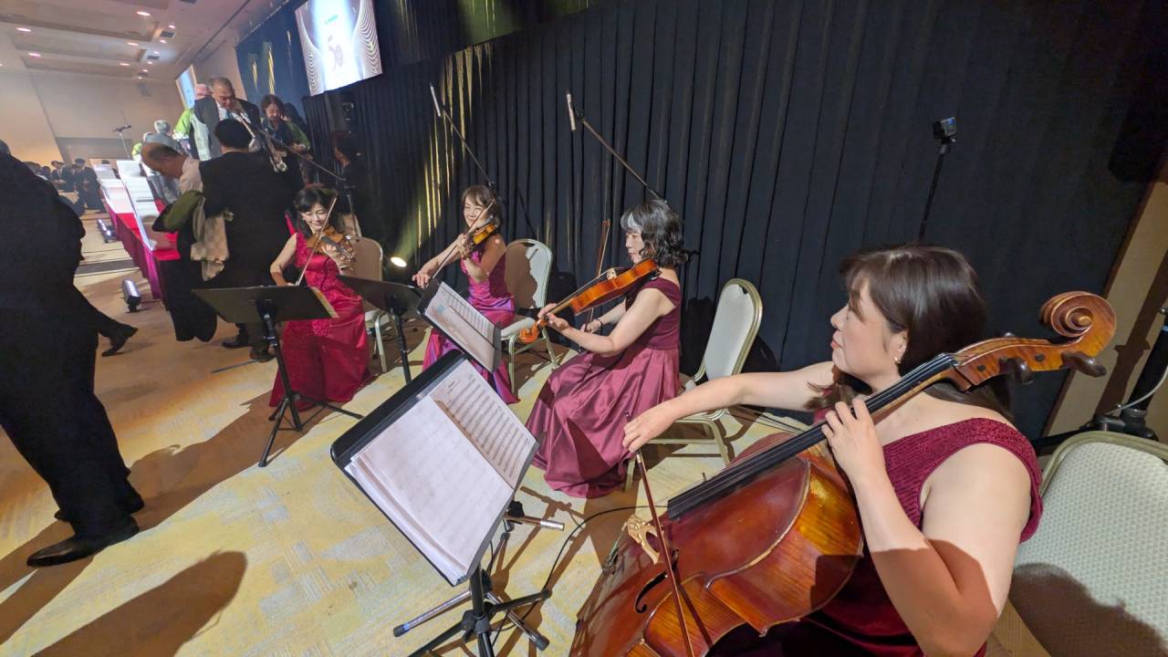 金沢の50周年記念式典で弦楽四重奏を手配|ホテル金沢でSAKURA弦楽カルテットが演奏